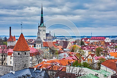 Tallinn Medieval Old Town, Estonia Stock Photo