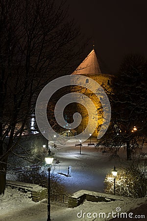 Tallinn Old Town medieval fort Stock Photo