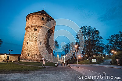 Tallinn Old Town Medieval towers Stock Photo