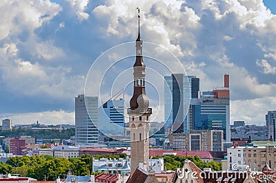 Tallinn`s Skyline Editorial Stock Photo