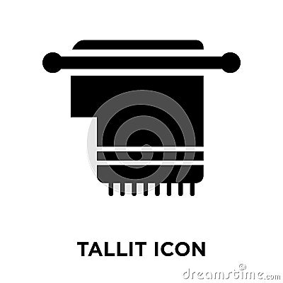 Tallit icon vector isolated on white background, logo concept of Vector Illustration