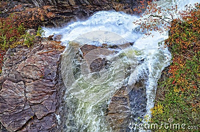 Rushing River and Rocks Stock Photo