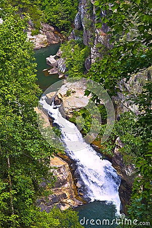 Tallulah River Gorge Waterfall Stock Photo