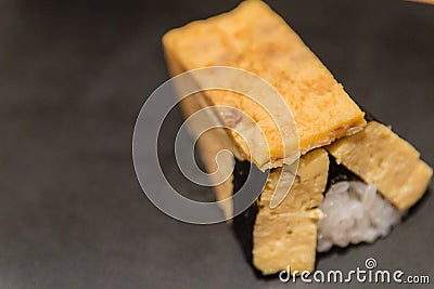 Tamago yaki nigiri sushi Stock Photo