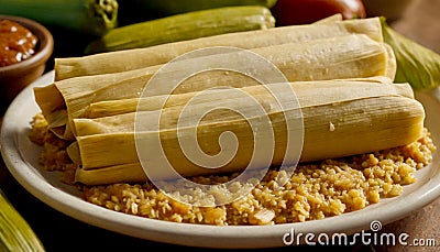 Tamale is a Mesoamerican dish Stock Photo