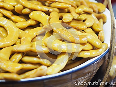 Tamarind fruit preserve candied preserved in syrup Stock Photo