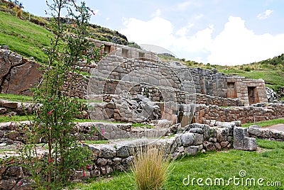 Tambomachay Inca ruins in Peru Stock Photo