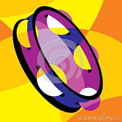 Tambourine Vector Illustration