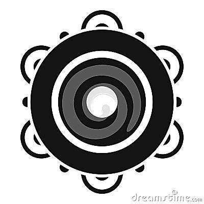 Tambourine icon simple vector. Music drum Vector Illustration