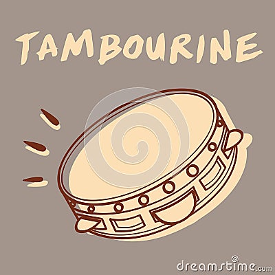 Tambourine Vector Illustration