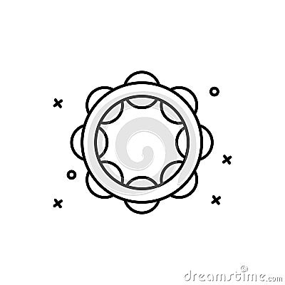 Tambourine, instrument icon. Simple line, outline vector elements of last day of carnival icons for ui and ux, website or mobile Stock Photo