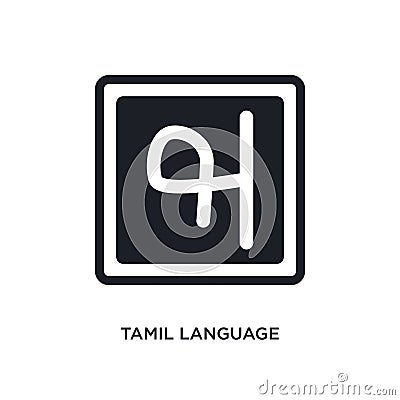 tamil language isolated icon. simple element illustration from india concept icons. tamil language editable logo sign symbol Vector Illustration