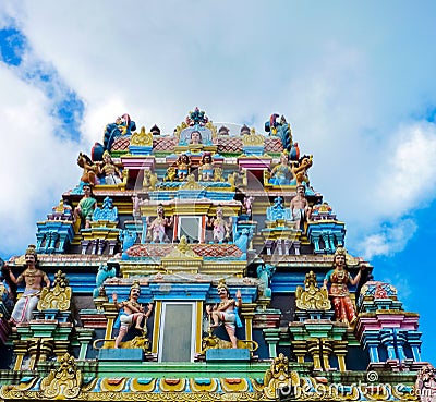 Tamil Surya Oudaya Sangam Temple Stock Photo