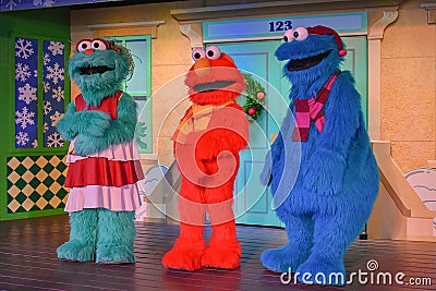 Sesame Street characters at Busch Gardens . Editorial Stock Photo