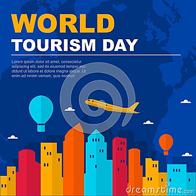 Tampa City Florida United States America Travel World Tourism Day Vector Illustration