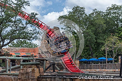 TAMPA, FLORIDA - MAY 05, 2015: Attractions in Busch Gardens Tampa Bay. Florida. Editorial Stock Photo