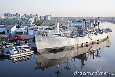 Tampa Port Reflections Stock Photo