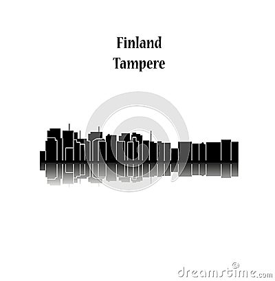 Tampere, Finland city silhouette Vector Illustration