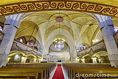 Tampere lutheran church interior. Finland landmark heritage. Suomi Stock Photo