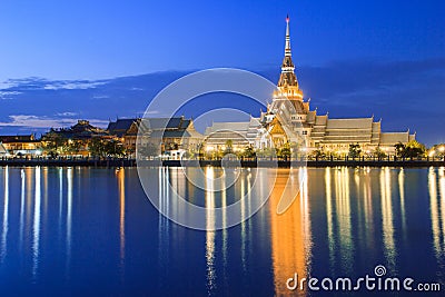 Tample in reflection Stock Photo