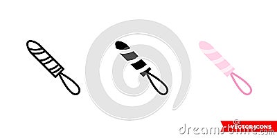 Tampon icon of 3 types color, black and white, outline. Isolated vector sign symbol. Vector Illustration