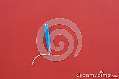 Tampon with plastic applicator Stock Photo