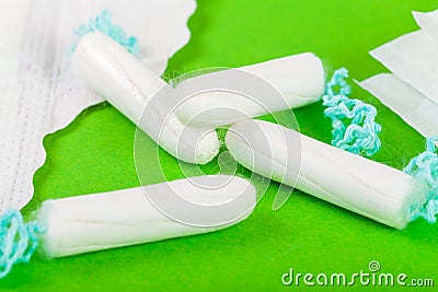 Tampons and pads Stock Photo