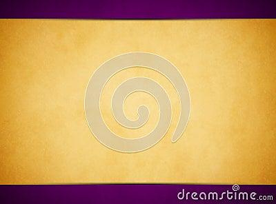 Tan parchment texture. Rich Purple Header and Footer Stock Photo