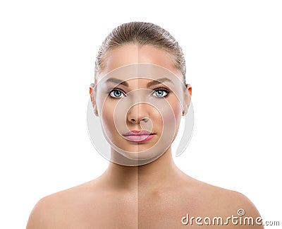 Tan skin care Stock Photo