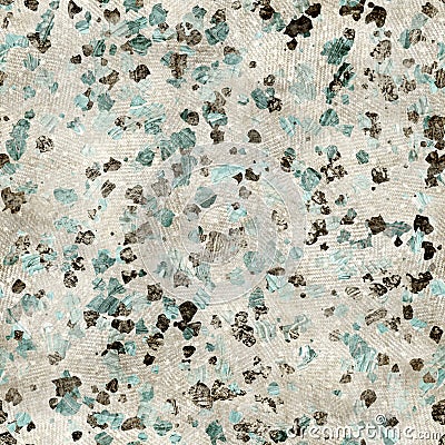 Tan and teal worn messy grungy seamless pattern Stock Photo