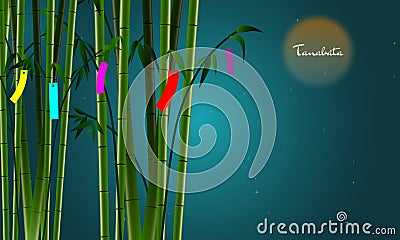 tanabata festival background vector illustration Vector Illustration