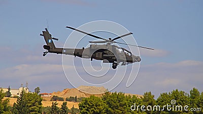HELICOPTER BOEING APACHE - GREECE Editorial Stock Photo