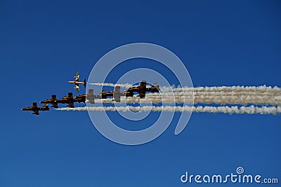 Fursan Al Emarat Squadron aerobatic team – Athens Flying Week airshow 2023 Editorial Stock Photo