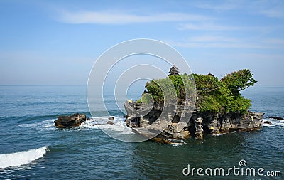 Tanah Lot temple on the sea in Bali, Indonesia Stock Photo