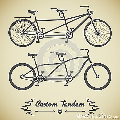 Tandem bicycle Stock Photo