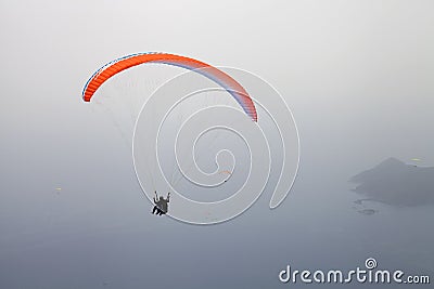 Tandem paragliding - Oludeniz Stock Photo