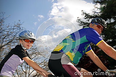 Tandem Ride Stock Photo