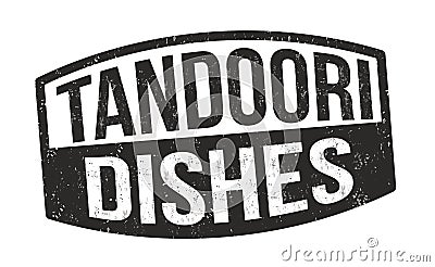 Tandoori dishes sign or stamp Vector Illustration