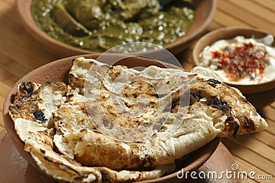 Tandoori Roti is an Indian unleavened bread Stock Photo