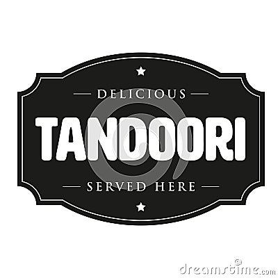 Tandoori vintage sign stamp Vector Illustration