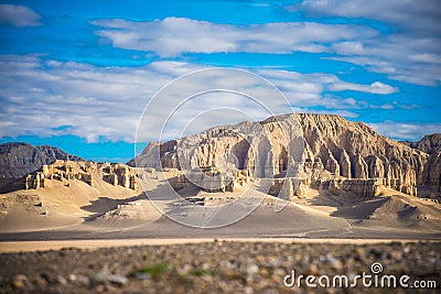 The geology of ali in Tibet is very unique Stock Photo