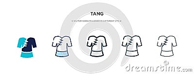 Tang icon in different style vector illustration. two colored and black tang vector icons designed in filled, outline, line and Vector Illustration
