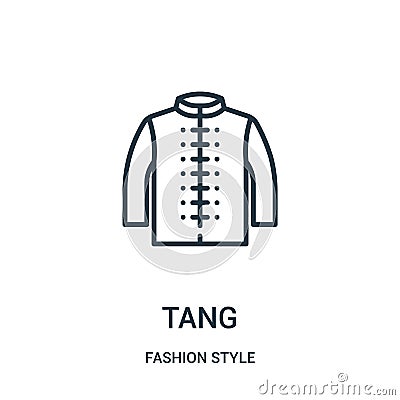 tang icon vector from fashion style collection. Thin line tang outline icon vector illustration Vector Illustration