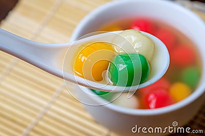 Tang Yuan or traditional chinese sweet rice ball Stock Photo