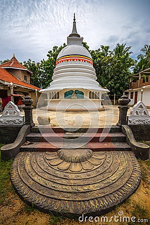 TANGALLE, SRI LANKA - January 01, 2017: Buddha statue at the temple. Sri lanka, Tangalle Editorial Stock Photo