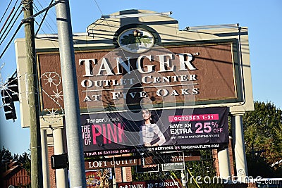 Tanger Outlets in Sevierville, Tennessee Editorial Stock Photo