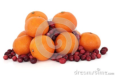 Tangerine and Cranberry Fruit Stock Photo
