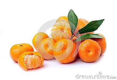 Tangerine fruits. Oranges fruits Stock Photo