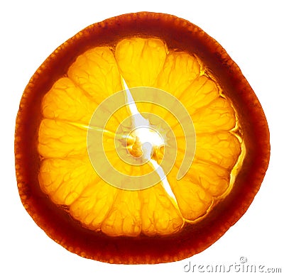 Tangerine Slice Stock Photo