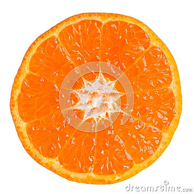 Tangerine slice Stock Photo